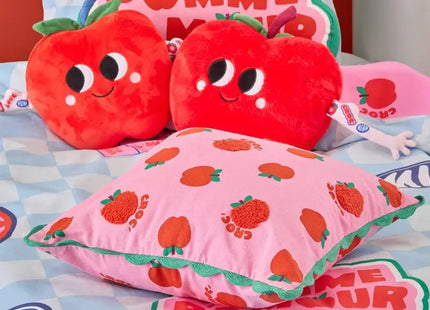 Almohada Cha Cha Pop de 40x40 cm con estampado de manzana rosa - 214447