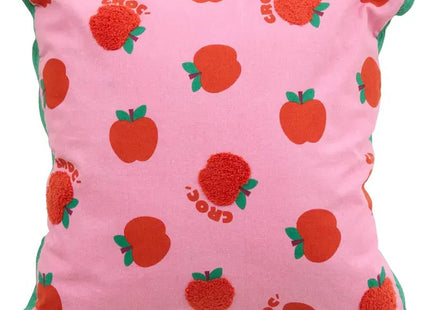 Almohada Cha Cha Pop de 40x40 cm con estampado de manzana rosa - 214447