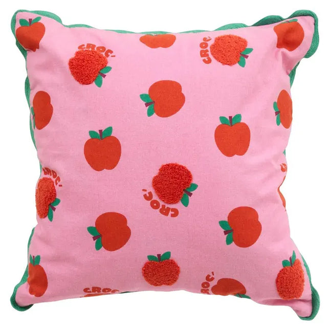 Almohada Cha Cha Pop de 40x40 cm con estampado de manzana rosa - 214447