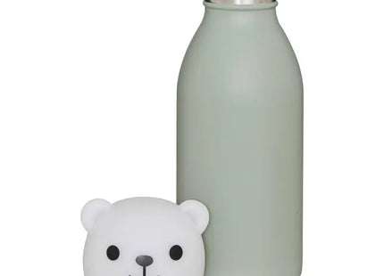 Botella de agua infantil "Orso" de acero inoxidable con diseño de oso, 500 ml 2 modelos - 214465