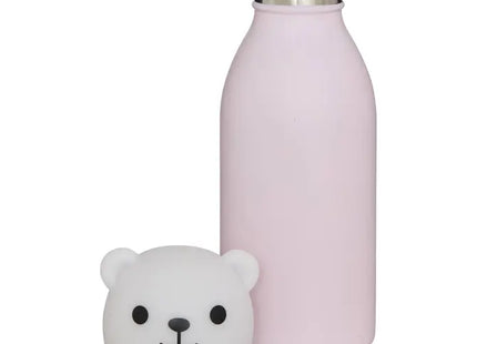Botella de agua infantil "Orso" de acero inoxidable con diseño de oso, 500 ml 2 modelos - 214465