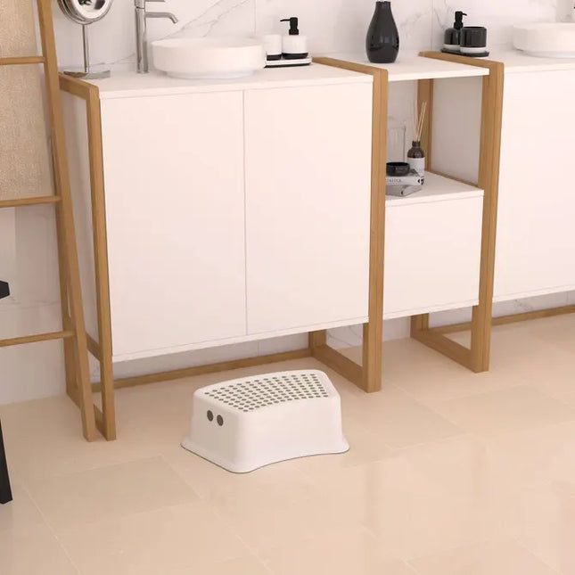 Balde plegable de 8 litros con tapón de desagüe gris y blanco - 214466