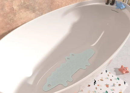 Tapete de baño "Gamio" con diseño de cocodrilo, 91 x 32,5 cm, color gris - 214470