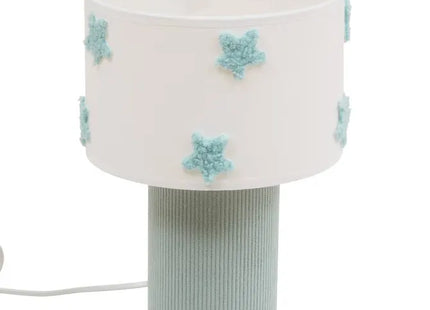 Velador de red "Orta" con forma de estrella de mar verde y blanca, 18,5 x 18,5 x 28 cm -  214480