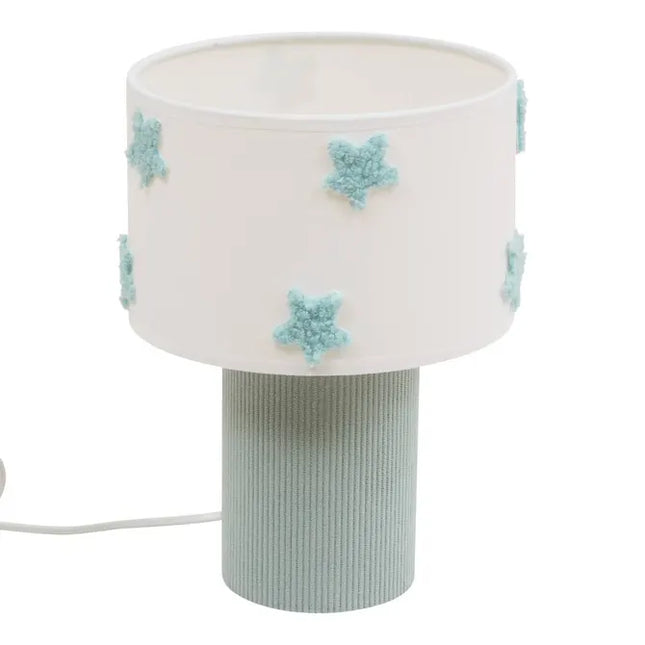 Velador de red "Orta" con forma de estrella de mar verde y blanca, 18,5 x 18,5 x 28 cm -  214480