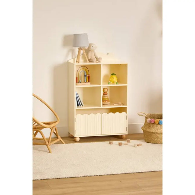 Librería infantil "Bouli" con 2 puertas y 4 compartimentos 60x30x94,5 cm -  214488A