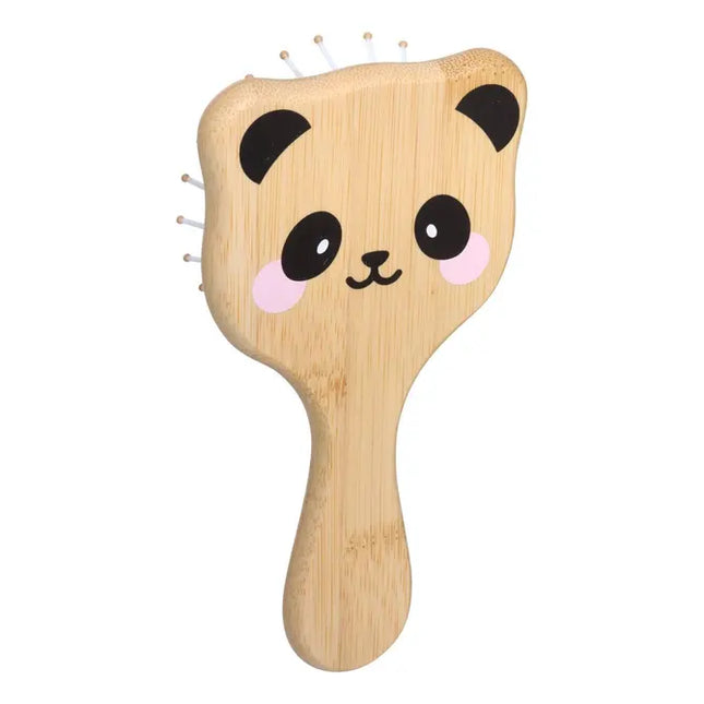 Cepillo para el cabello de bambú beige "Niami" Panda - 214493