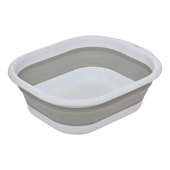 Juego de 3 baldes retráctiles grises de 3+5+10 litros - 214521