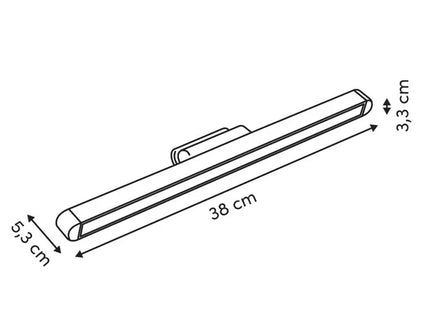 Lámpara LED USB extraíble, blanca, 42 cm -  214533
