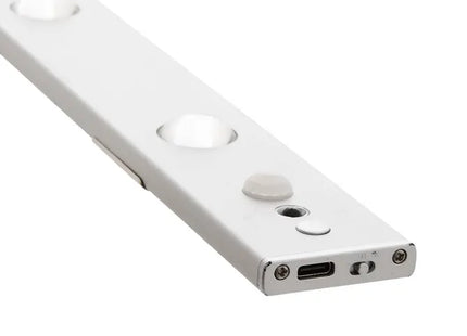 Lámpara LED plateada con forma de ojo de gato de 33 cm -  214546