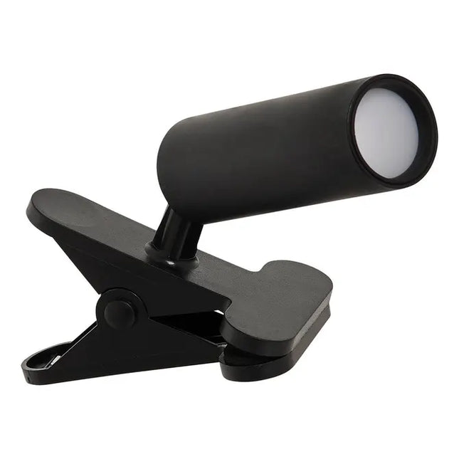 Lámpara LED USB con clip, luz blanca fría, 12x8x20 cm - 214558A