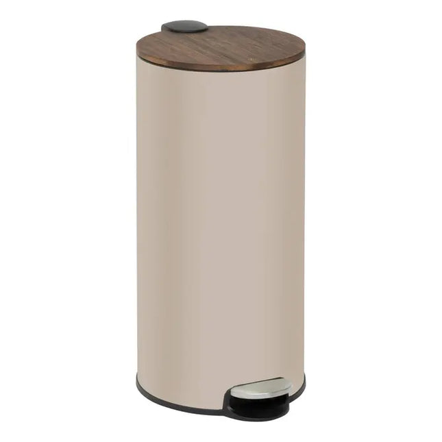 Basurero de pedal "Modern Colour" de 30 L, color arcilla y acacia, 37,7 x 29,2 x 59,5 cm - 214562A