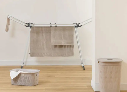 Tendedero extensible "Sinai" de 27 m, blanco, 113 x 60 x 260 cm - 214563