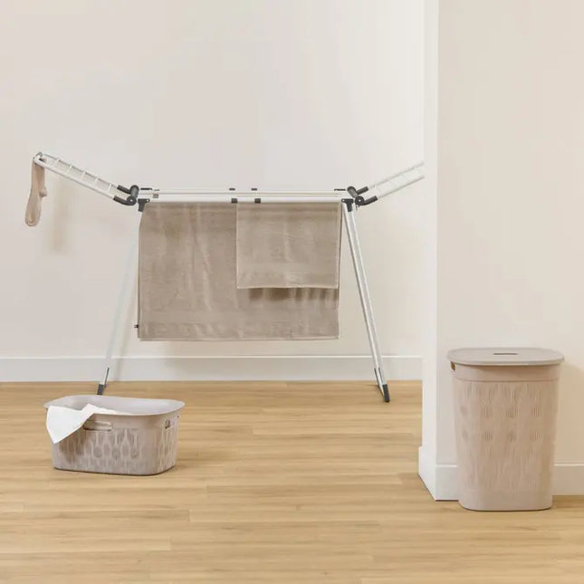 Tendedero extensible "Sinai" de 27 m, blanco, 113 x 60 x 260 cm - 214563
