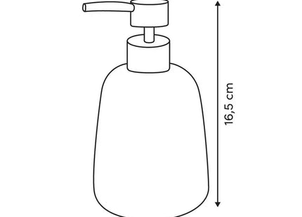 Distribuidor de jabón de vidrio "Dotty" de 400 ml con llamas marrones - 214711