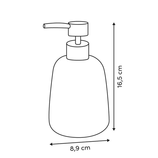 Distribuidor de jabón de vidrio "Dotty" de 400 ml con llamas marrones - 214711