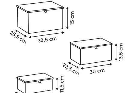 Cesta "Stemy" 25x11,5 cm, marrón y beige P - 214726B