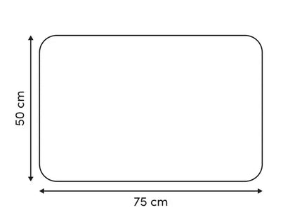 Alfombra de baño "Cloudy" de 75x50cm, blanca - 214727