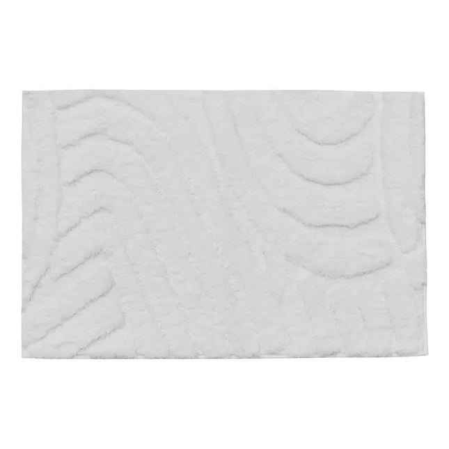 Alfombra de baño "Cloudy" de 75x50cm, blanca - 214727