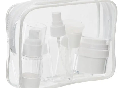 Kit de viaje + 5 accesorios transparentes - 214736