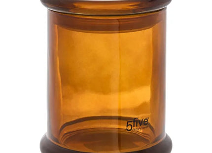 Pote de almacenamiento de algodón de vidrio tintado de marrón - 214751