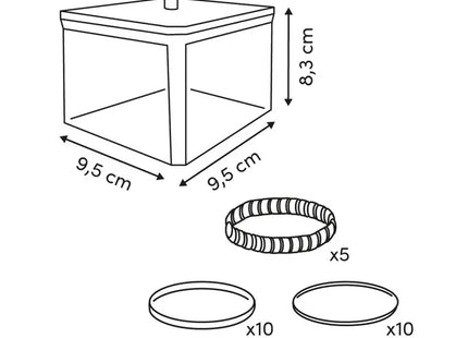Caja con 20 gomas para el pelo surtidas "Selena"  - 214760