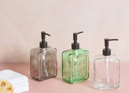 Distribuidor de jabón "Pure Soap" de vidrio de 550 ml - 214779