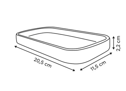 Bandeja "Cloudy" de 20,5 x 11,5 x 2,2 cm blanca opaca - 214795