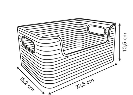 Organizador de plástico con asas, 15,2 x 10,5 x 22,5 cm - 214798