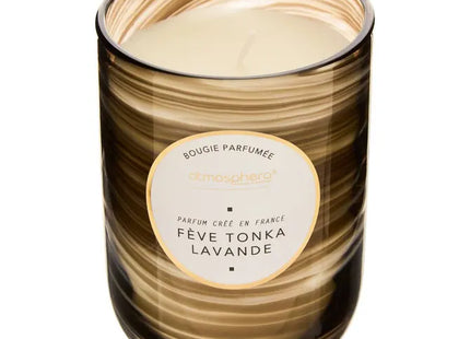 Vela perfumada "Wavy" ondulada de haba tonka y lavanda 275gr  -  214807B