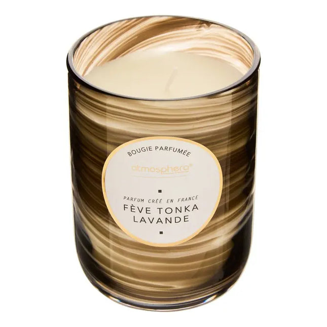 Vela perfumada "Wavy" ondulada de haba tonka y lavanda 275gr  -  214807B