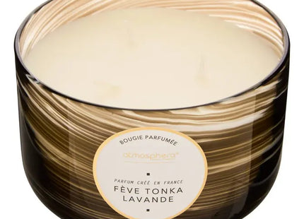 Vela perfumada "Wavy" aroma a haba tonka y lavanda de 540gr -  214808B