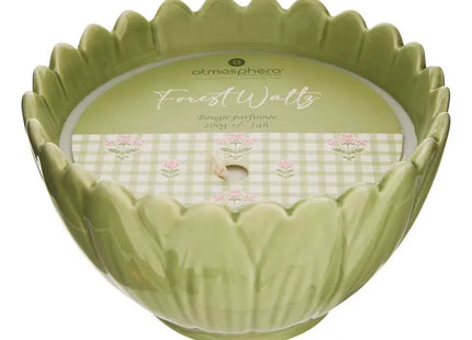 Vela perfumada "Flor" de 205gr con aroma a rosa  -  214829