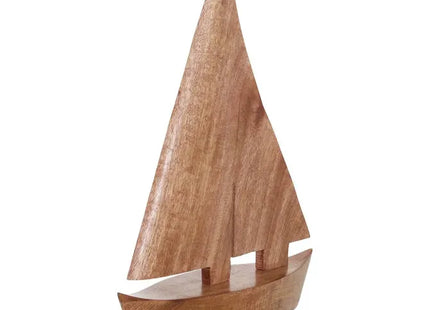 Barco decorativo "Ocea" 26,5 x 33 cm, en madera de mango marrón - 214843