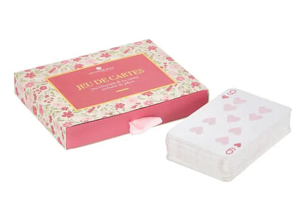 Baraja de 54 cartas con estampado floral rosa - 214854