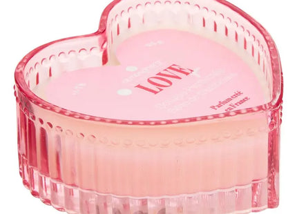Vela perfumada "Love" de 95gr con forma de corazón y fragancia floral  -  214861