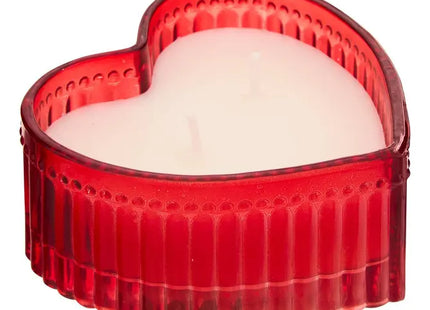 Vela perfumada "Love" de 95gr con forma de corazón y fragancia floral  -  214861