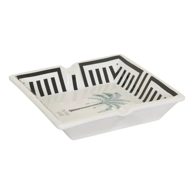 Cenicero "Reso" de 18,2 x 18,2 x 4 cm con diseño de palmera - 214867