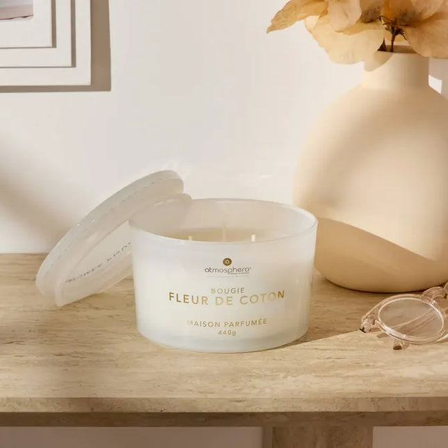 Vela perfumada "Glowy" flor de algodón 440gr - 214889B