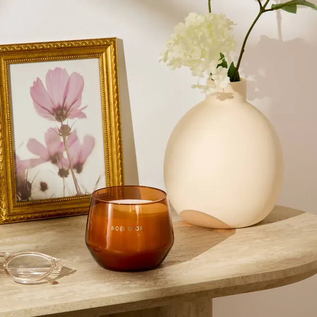 Vela perfumada "Glowy" madera dorada  300 gr - 214890C