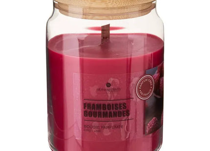 Vela perfumada "Viky" con aroma a frambuesas gourmet, 435gr  -  214891A