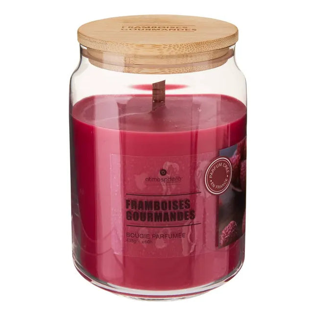 Vela perfumada "Viky" con aroma a frambuesas gourmet, 435gr  -  214891A