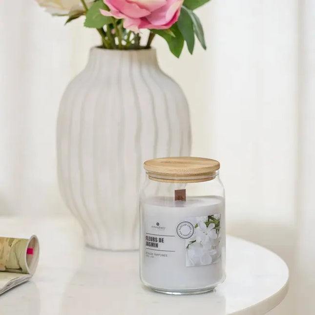 Vela perfumada "Viky" con aroma a flor de jazmín, 435gr  -  214891B