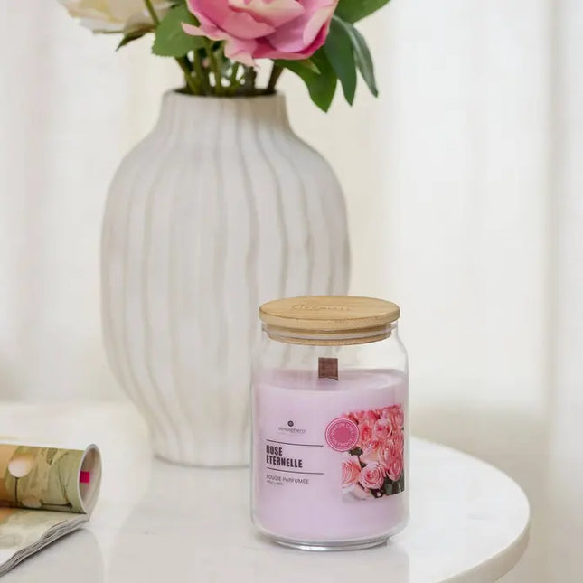 Vela perfumada "Viky" con aroma a rosa eterna, 435gr  -  214891D