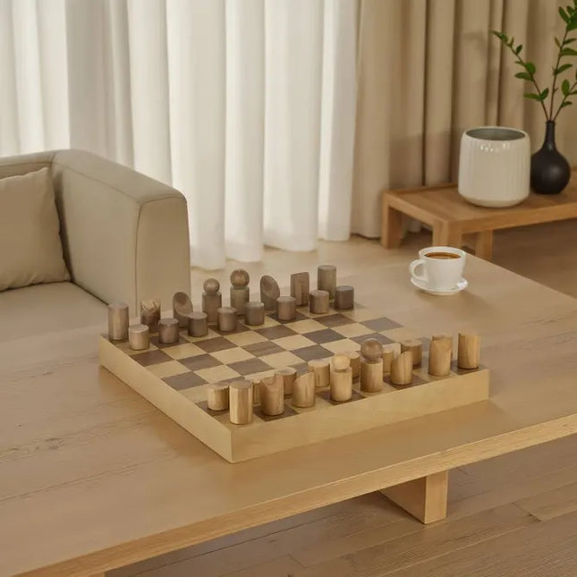 Juego de ajedrez "Micka" de 40x40cm en madera de pino  - 214930