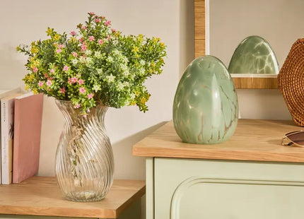 Objeto decorativo con forma de huevo "Sauv" A16,5 cm 2 modelos - 214933