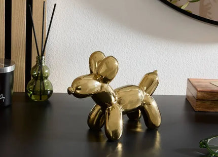 Figura de perro "Theo" estilo pop art, A13,5 cm color dorado - 214934A
