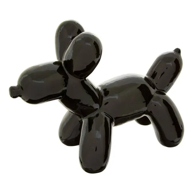 Figura de perro "Theo" estilo pop art, A13,5 cm color negro - 214934C