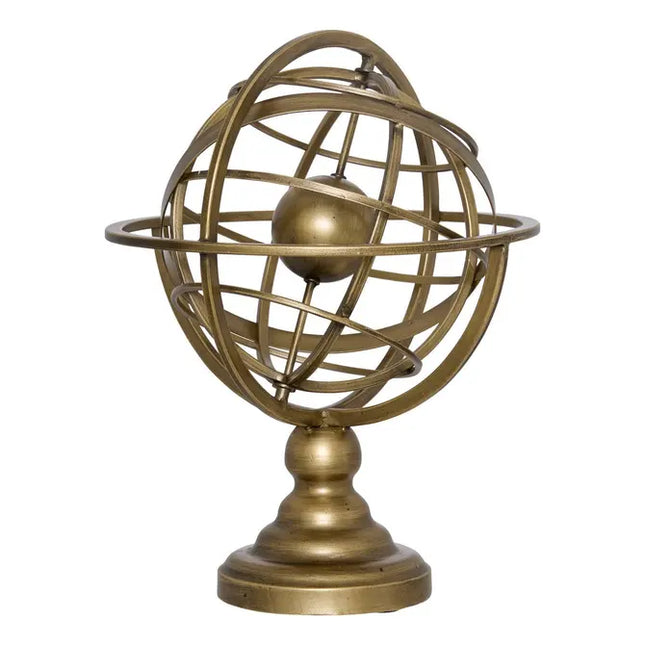 Objeto decorativo "Sia" esfera armilar dorada, A34 cm  - 214936