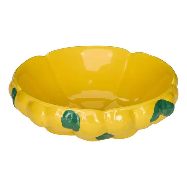 Vaso de frutas, 25 cm de diámetro, amarillo - 215258